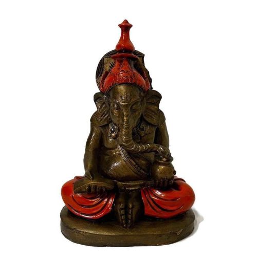 Ganesha szobor - arany-narancs, új kezdetek és belső erő támogatója