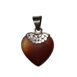 Kézzel készült ezüst angyalszárny medál piros korallal