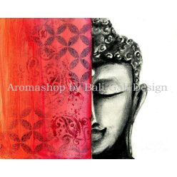 Buddha arc, fehér alapon