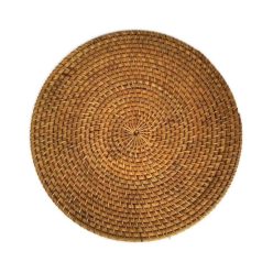 Rattan tányéralátét kör natúr 30cm