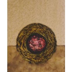 Arany fészek absztrakt festmény