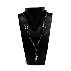   Nyaklánc, női, tekla gyöngy, nagy lapos üveggyönggyel 1.