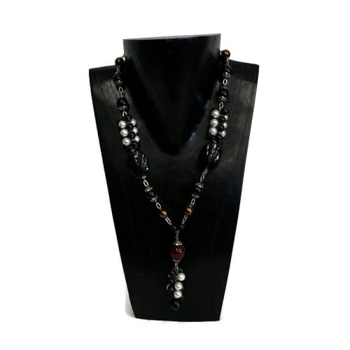 Nyaklánc, női, tekla gyöngy, nagy lapos üveggyönggyel 1.