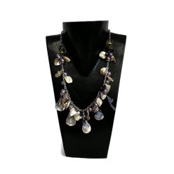 Nyaklánc, női, kagyló és mintás üveggyöngy 1.