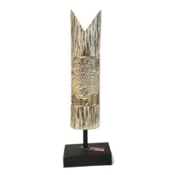 Fa virágmotívumos panel talpon "S"