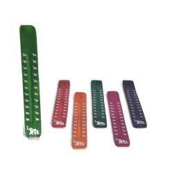   Fa füstölőtartó "sítalp" zöld, festett elefánt motívummal