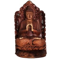 Meditáló Buddha trónon