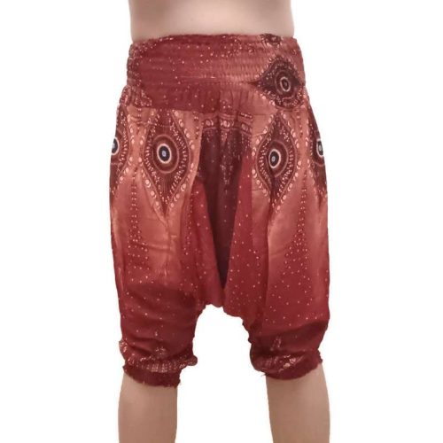 Térdnadrág karamellszínű alapon mintás