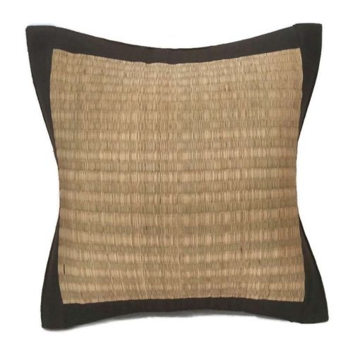 Díszpárnahuzat "S" tengerifűvel, sötétbarna