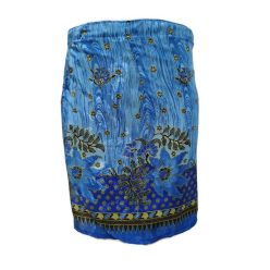 Lapszoknya rövid, virágos kék alul díszsáv