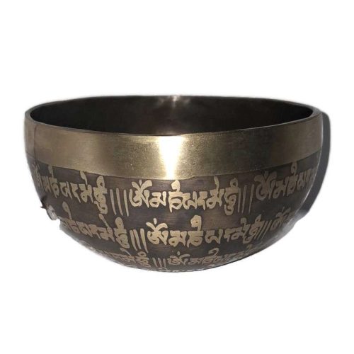 Hangtál Tibeti kézzel vésett mintával 609gr Om jellel