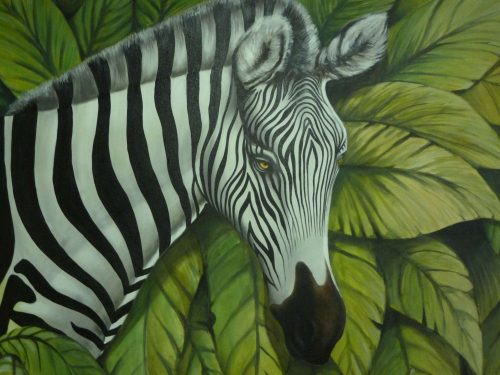 Zebra festmény