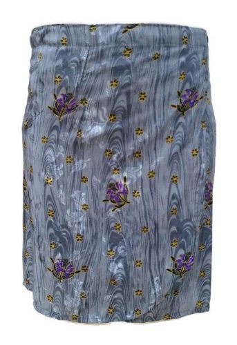 Lapszoknya rövid, virágos szürke