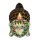 Buddha fej fehér-virágos 30cm pillangó a homlokon
