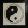 Aboriginal stílusú Yin-Yang festmény fekete
