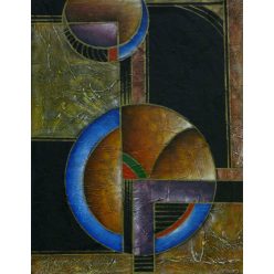 Fekete-arany 2 gömb, modern festmény