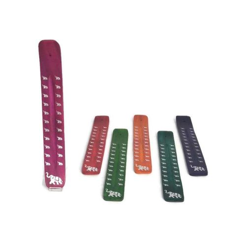 Fa füstölőtartó "sítalp" rózsaszín, festett elefánt motívummal