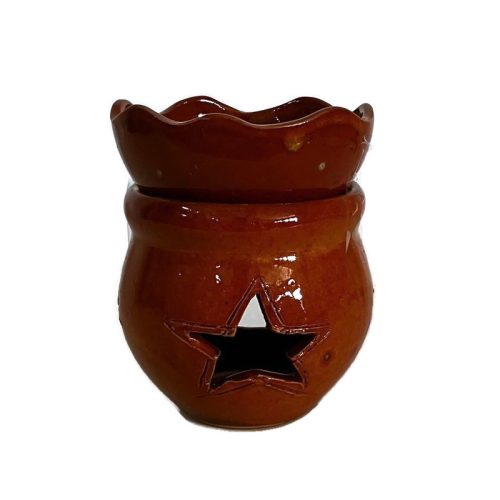 Párologtató, aromalámpa illóolajhoz, öblös holdas narancs