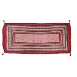 Thai kendő, piros-fehér, apró mintás