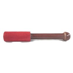 Hangtálütő, dörzsfa piros bőrrel bevont 16 cm