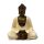 Buddha szobor meditáló pózban kicsi - arany-fehér, meditáció és belső béke szimbóluma