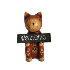 Üdvözlő cica piros