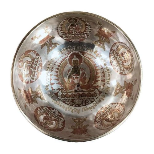 Hangtál Tibeti kézzel gravírozott- ezüstözött Sakjamuni Buddha 1642gr
