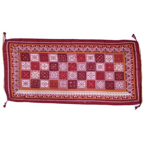 Thai kendő, piros-fehér kockás