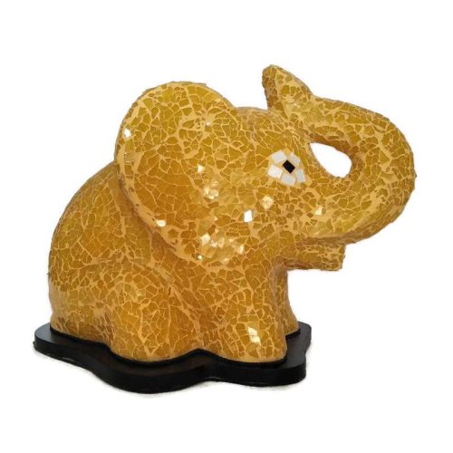 Üvegmozaik lámpabúra, elefánt sárga