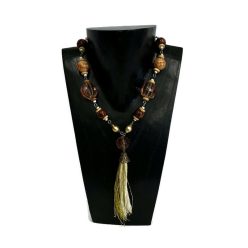 Nyaklánc, női, fa és akril gyöngyökkel