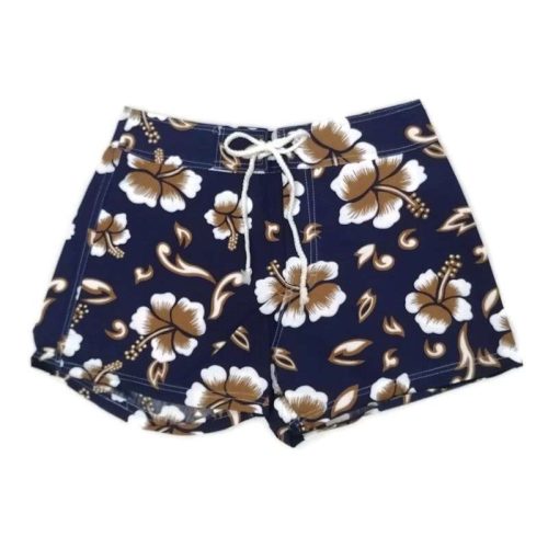 Női rövidnadrág Hawaii mintás 3. sötétkék M