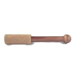 Hangtálütő, dörzsfa barna bőrrel bevont 16 cm