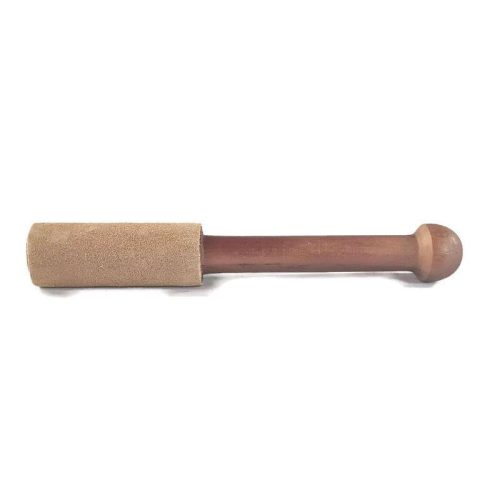 Hangtálütő, dörzsfa barna bőrrel bevont 16 cm