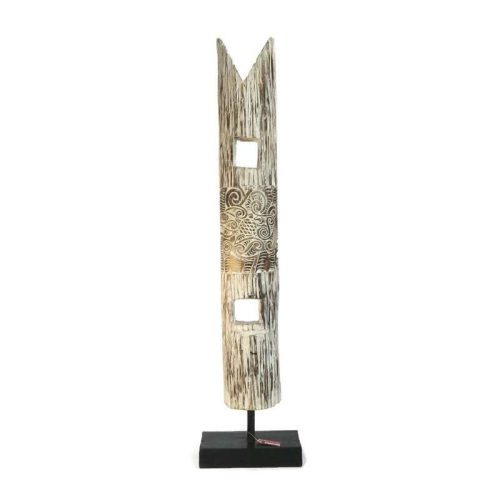 Fa virágmotívumos panel talpon "L"