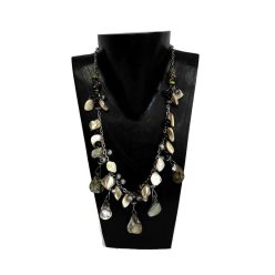 Nyaklánc, női, kagyló és mintás üveggyöngy 2.