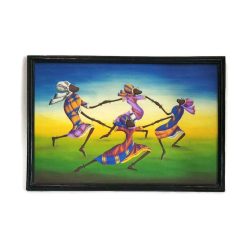 Fa kép, afrikai "körtánc" 4 alak