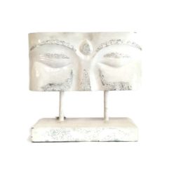 Fa panel, Buddha szem fehér-ezüst "M"