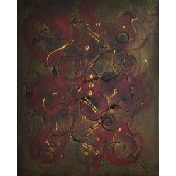 Fekete-arany absztrakt festmény