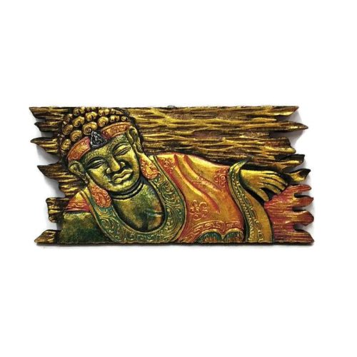 Buddha kép falra egy részes, fekvő Buddha kék