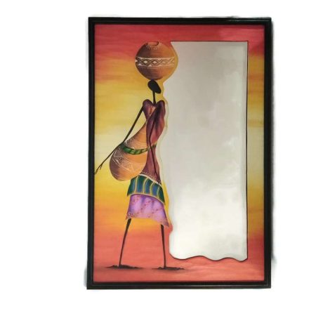 Fa kép tükörrel, afrikai batyus, 1 alak
