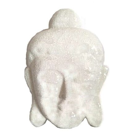 Üvegmozaik lámpabúra, Buddha fej "S" fehér