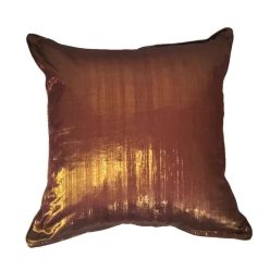 Díszpárnahuzat "M", bordó-aranyszínű