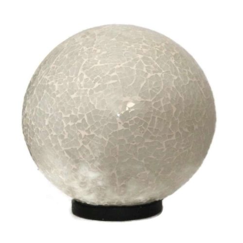 Üvegmozaik lámpabúra, gömb "L" fehér