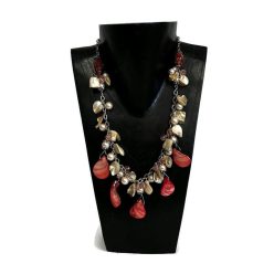 Nyaklánc, női, kagyló és mintás üveggyöngy 3.