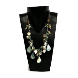 Nyaklánc, női, kagyló és mintás üveggyöngy 4.