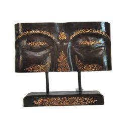 Fa panel, Buddha szem sötétbarna-arany "M"