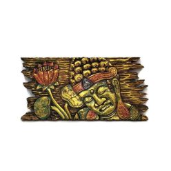   Buddha kép falra egy részes, Buddha arc lótuszvirággal zöld