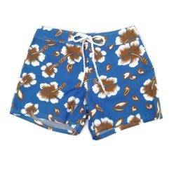 Női rövidnadrág Hawaii mintás 8. búzavirágkék L