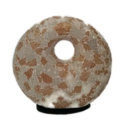 Üvegmozaik lámpabúra, áttört fehér-aranyszín