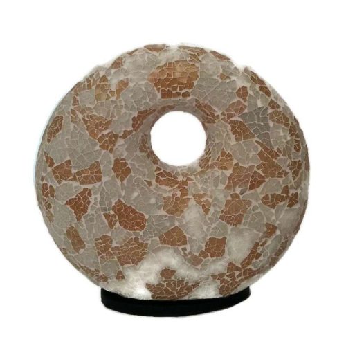 Üvegmozaik lámpabúra, áttört fehér-aranyszín